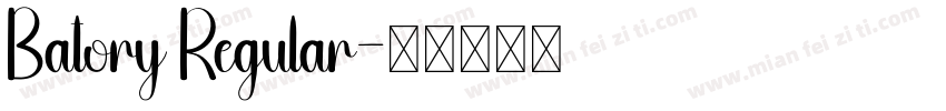 Batory Regular字体转换